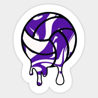 Melting volleyball Sticker